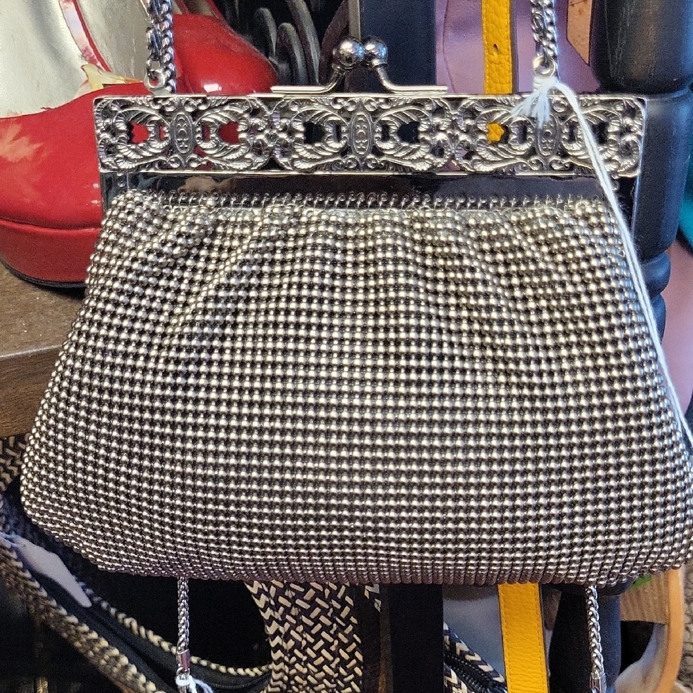Elegant Black and White Clutch Bag